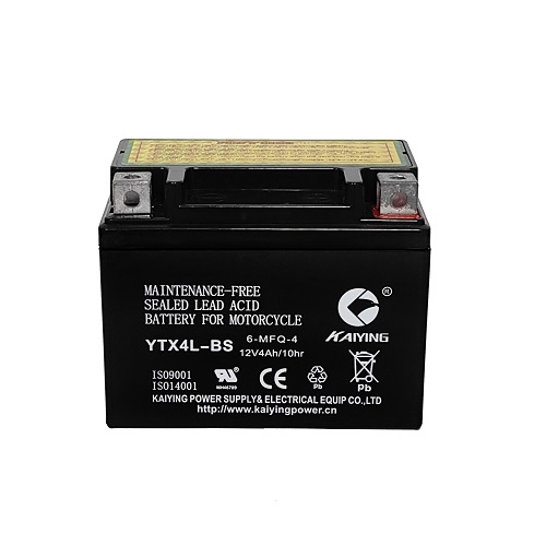 OEM/ODM SMF Motorcycle Battery YTX4L-BS 12V4AH manufacturer